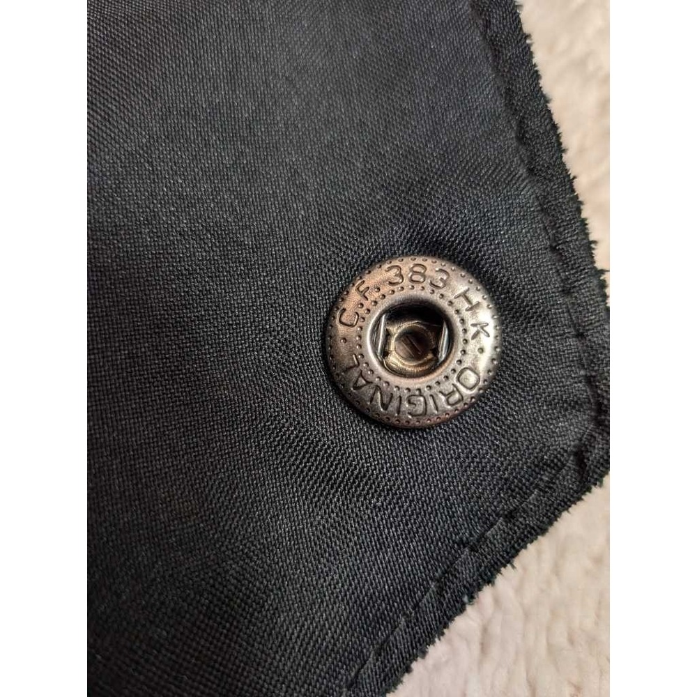 TRIBES Genuine Leather Vest Black Oklahoma Seal Buttons XL Western Cowboy - Picture 9 of 9